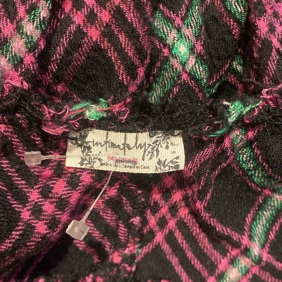 Free People Plaid Punk Bloomer Style Romper Size Small C1 - Picture 3 of 4